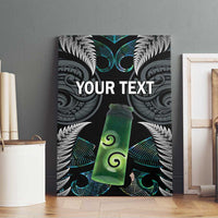 Personalised New Zealand Toki Canvas Wall Art Silver Fern Mix Aotearoa Maori Pattern LT14 - Polynesian Pride