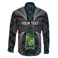 Personalised New Zealand Toki Family Matching Short Sleeve Bodycon Dress and Hawaiian Shirt Silver Fern Mix Aotearoa Maori Pattern