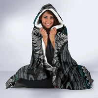 Personalised New Zealand Toki Hooded Blanket Silver Fern Mix Aotearoa Maori Pattern LT14 - Polynesian Pride