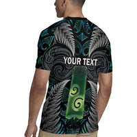 Personalised New Zealand Toki Rugby Jersey Silver Fern Mix Aotearoa Maori Pattern LT14 - Polynesian Pride