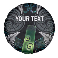 Personalised New Zealand Toki Spare Tire Cover Silver Fern Mix Aotearoa Maori Pattern LT14 - Polynesian Pride