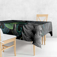 Personalised New Zealand Toki Tablecloth Silver Fern Mix Aotearoa Maori Pattern LT14 - Polynesian Pride