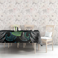 Personalised New Zealand Toki Tablecloth Silver Fern Mix Aotearoa Maori Pattern LT14 - Polynesian Pride