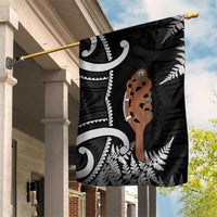 New Zealand Maripi Garden Flag Silver Fern Mix Aotearoa Maori Pattern LT14 House Flag Black - Polynesian Pride
