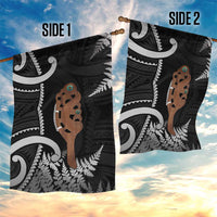 New Zealand Maripi Garden Flag Silver Fern Mix Aotearoa Maori Pattern LT14 - Polynesian Pride