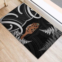 New Zealand Maripi Rubber Doormat Silver Fern Mix Aotearoa Maori Pattern LT14 - Polynesian Pride