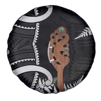 New Zealand Maripi Spare Tire Cover Silver Fern Mix Aotearoa Maori Pattern LT14 - Polynesian Pride