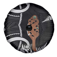 New Zealand Maripi Spare Tire Cover Silver Fern Mix Aotearoa Maori Pattern LT14 - Polynesian Pride
