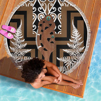 New Zealand Beach Blanket Maori Maripi Knife With Poutama Art LT14 - Polynesian Pride