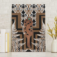 New Zealand Canvas Wall Art Maori Maripi Knife With Poutama Art LT14 Without Frame Brown - Polynesian Pride