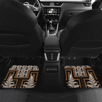 New Zealand Car Mats Maori Maripi Knife With Poutama Art LT14 Set 2pcs - Back Brown - Polynesian Pride