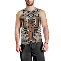 New Zealand Men Tank Top Maori Maripi Knife With Poutama Art LT14 - Polynesian Pride