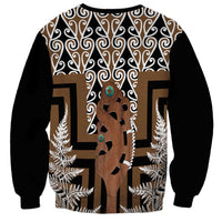 New Zealand Sweatshirt Maori Maripi Knife With Poutama Art LT14 - Polynesian Pride