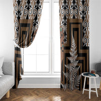 New Zealand Window Curtain Maori Maripi Knife With Poutama Art LT14 - Polynesian Pride