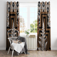 New Zealand Window Curtain Maori Maripi Knife With Poutama Art LT14 - Polynesian Pride