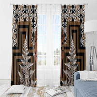 New Zealand Window Curtain Maori Maripi Knife With Poutama Art LT14 - Polynesian Pride