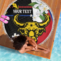 Personalised Philippines Carabao Beach Blanket Filipino Sun Mix Sampaguita Flower LT14 - Polynesian Pride