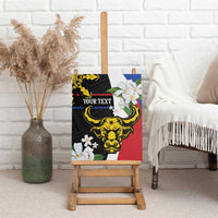 Personalised Philippines Carabao Canvas Wall Art Filipino Sun Mix Sampaguita Flower