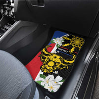 Personalised Philippines Carabao Car Mats Filipino Sun Mix Sampaguita Flower