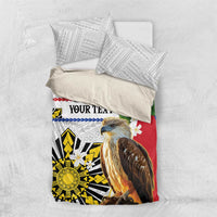 Personalised Philippines Eagle Bedding Set Filipino Sun Mix Sampaguita Flower