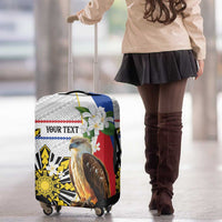 Personalised Philippines Eagle Luggage Cover Filipino Sun Mix Sampaguita Flower