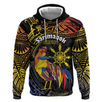 Philippines Sarimanok Hoodie Papanok Legendary Bird Okir Polynesian Pattern
