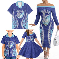 Northland 2026 Rugby Custom Family Matching Off The Shoulder Long Sleeve Dress and Hawaiian Shirt NZ Maori Silver Fern LT14 - Polynesian Pride