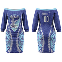 Northland 2026 Rugby Custom Family Matching Off The Shoulder Long Sleeve Dress and Hawaiian Shirt NZ Maori Silver Fern LT14 - Polynesian Pride