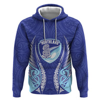 Northland 2026 Rugby Custom Hoodie NZ Maori Silver Fern LT14 Pullover Hoodie Blue - Polynesian Pride