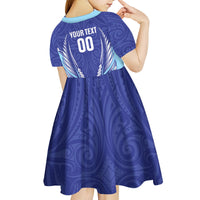 Northland 2026 Rugby Custom Kid Short Sleeve Dress NZ Maori Silver Fern LT14 - Polynesian Pride