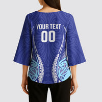Northland 2026 Rugby Custom Kimono Sleeve Blouse NZ Maori Silver Fern