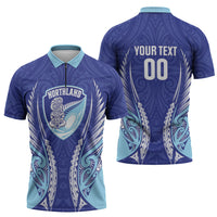 Northland 2026 Rugby Custom Zipper Polo Shirt NZ Maori Silver Fern LT14 - Polynesian Pride