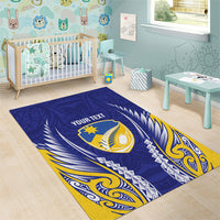 Otago 2026 Rugby Custom Area Rug NZ Maori Silver Fern