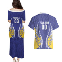 Otago 2026 Rugby Custom Couples Matching Puletasi and Hawaiian Shirt NZ Maori Silver Fern