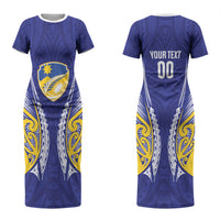 Otago 2026 Rugby Custom Couples Matching Short Sleeve Bodycon Dress and Long Sleeve Button Shirt NZ Maori Silver Fern LT14 - Polynesian Pride