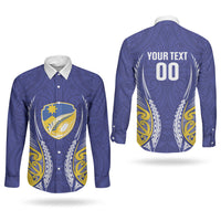 Otago 2026 Rugby Custom Couples Matching Tank Maxi Dress and Long Sleeve Button Shirt NZ Maori Silver Fern LT14 - Polynesian Pride