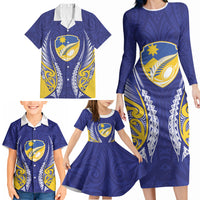 Otago 2026 Rugby Custom Family Matching Long Sleeve Bodycon Dress and Hawaiian Shirt NZ Maori Silver Fern LT14 - Polynesian Pride