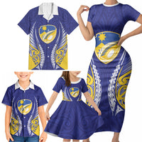 Otago 2026 Rugby Custom Family Matching Short Sleeve Bodycon Dress and Hawaiian Shirt NZ Maori Silver Fern LT14 - Polynesian Pride