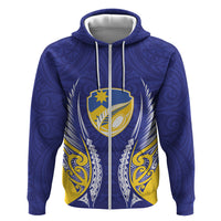 Otago 2026 Rugby Custom Hoodie NZ Maori Silver Fern LT14 Zip Hoodie Blue - Polynesian Pride