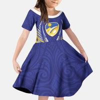 Otago 2026 Rugby Custom Kid Short Sleeve Dress NZ Maori Silver Fern