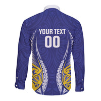 Otago 2026 Rugby Custom Long Sleeve Button Shirt NZ Maori Silver Fern LT14 - Polynesian Pride