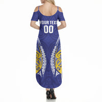 Otago 2026 Rugby Custom Summer Maxi Dress NZ Maori Silver Fern LT14 - Polynesian Pride