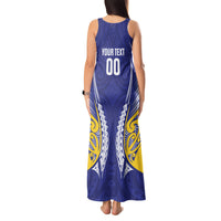 Otago 2026 Rugby Custom Tank Maxi Dress NZ Maori Silver Fern LT14 - Polynesian Pride