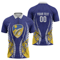 Otago 2026 Rugby Custom Zipper Polo Shirt NZ Maori Silver Fern LT14 - Polynesian Pride