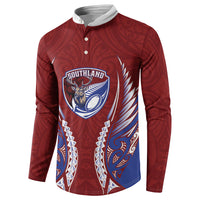 Southland 2026 Rugby Custom Button Sweatshirt NZ Maori Silver Fern