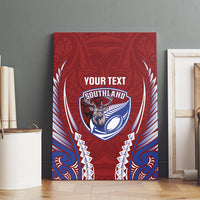 Southland 2026 Rugby Custom Canvas Wall Art NZ Maori Silver Fern