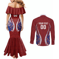 Southland 2026 Rugby Custom Couples Matching Mermaid Dress and Long Sleeve Button Shirt NZ Maori Silver Fern