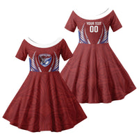 Southland 2026 Rugby Custom Family Matching Short Sleeve Bodycon Dress and Hawaiian Shirt NZ Maori Silver Fern LT14 Daughter's Dress Maroon - Polynesian Pride