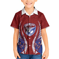 Southland 2026 Rugby Custom Kid Hawaiian Shirt NZ Maori Silver Fern LT14 Kid Maroon - Polynesian Pride
