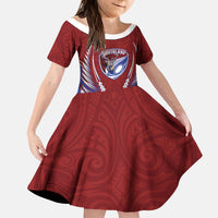 Southland 2026 Rugby Custom Kid Short Sleeve Dress NZ Maori Silver Fern
